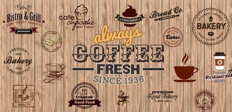 Tranh dán tường trang trí quán cà phê T321-049